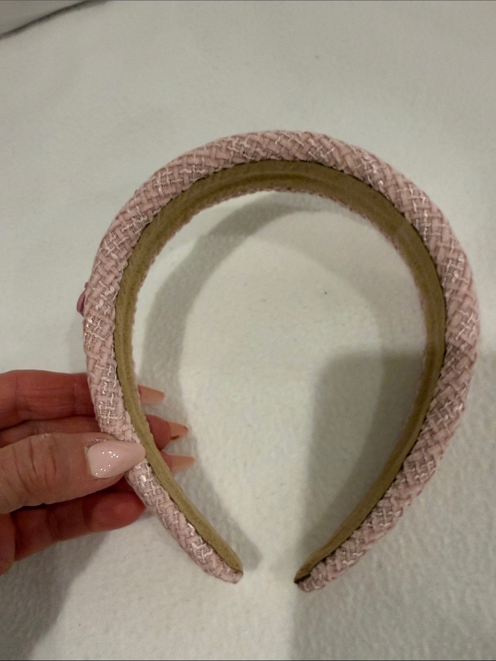 Pink Woven Padded Headband - Women's Fashion Accessory
